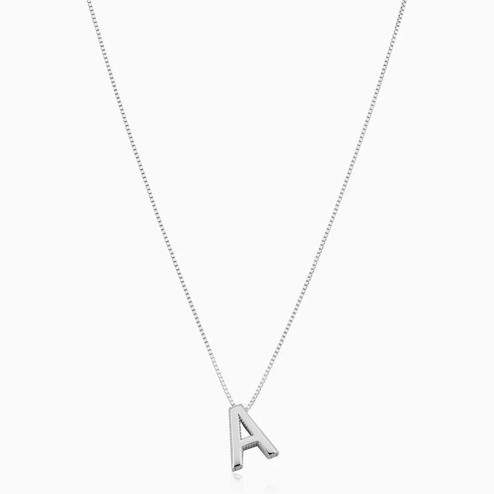 Necklace with Initials in the Shape of a Love Letter