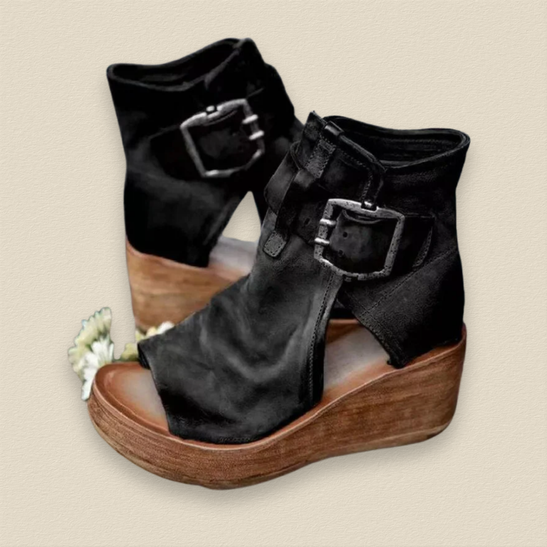 Bellarein | Peep Toe Wedge Heels