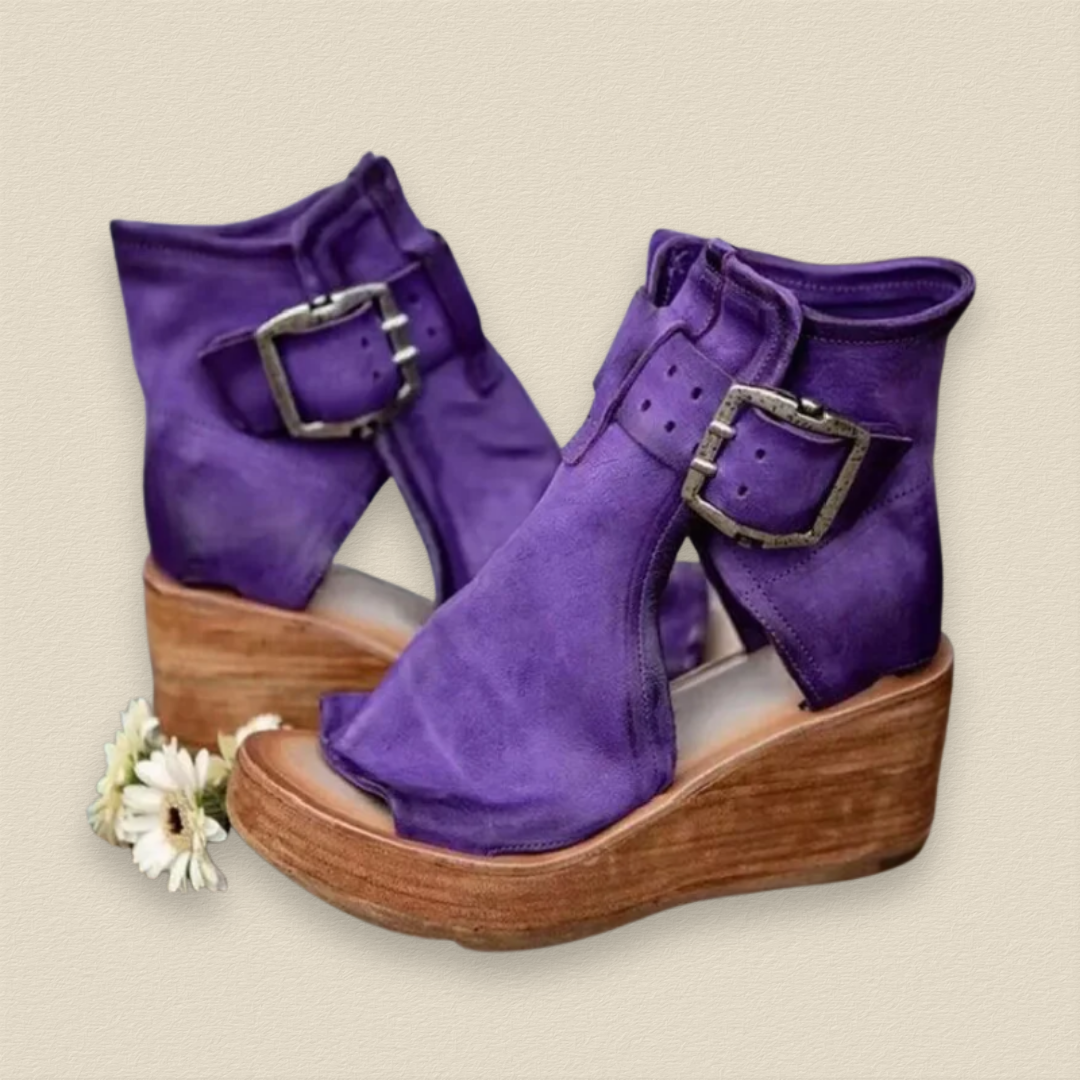 Bellarein | Peep Toe Wedge Heels