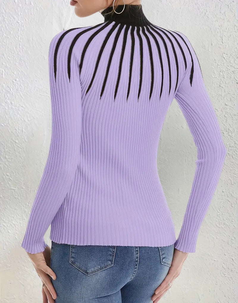 Maider™ - Elegant Long Sleeve Sweater With High Neck