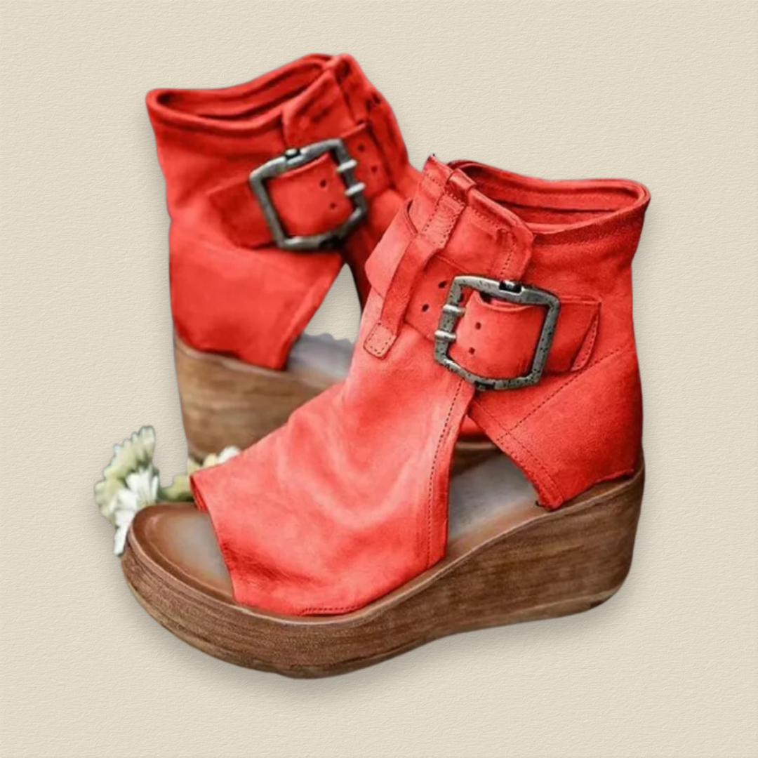 Bellarein | Peep Toe Wedge Heels