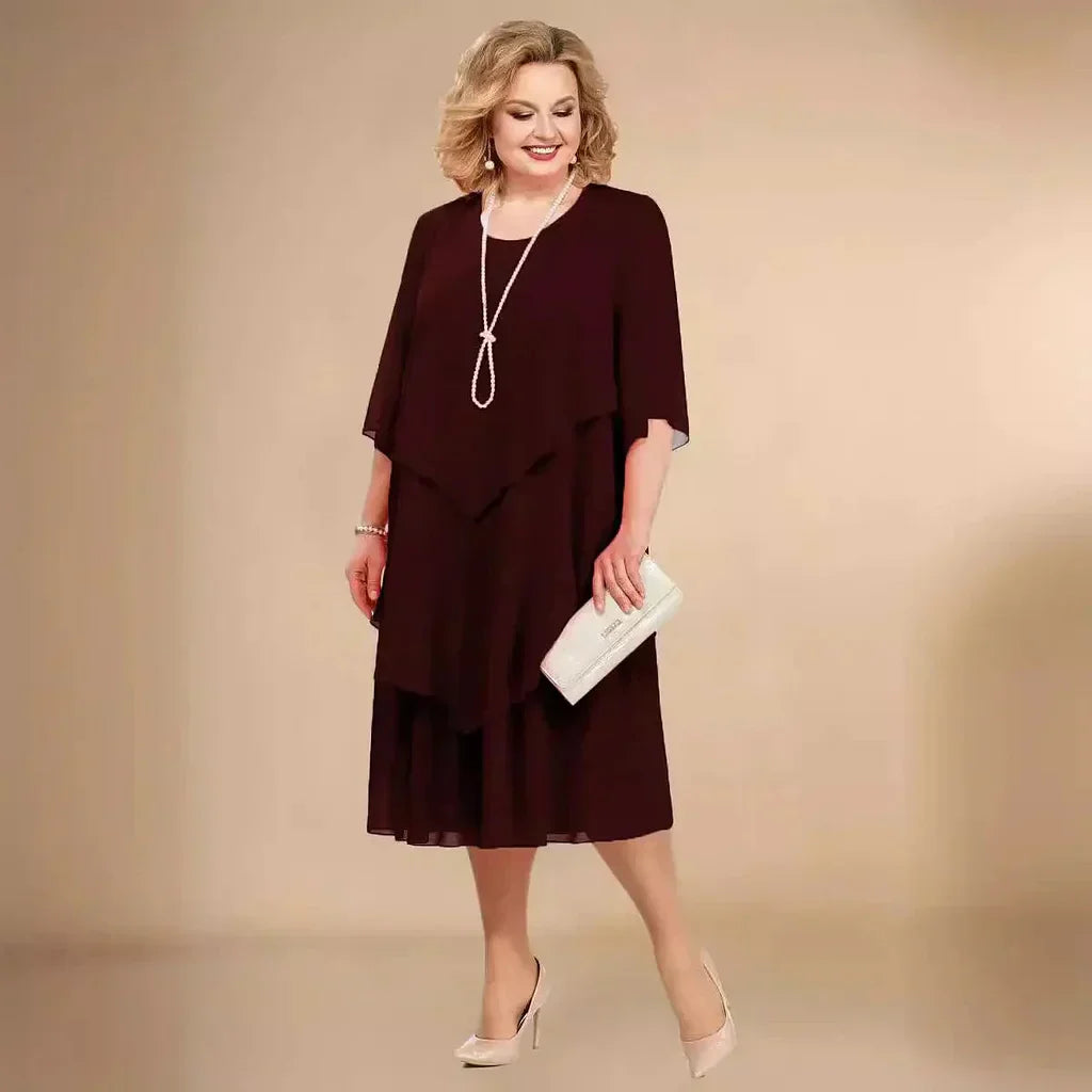 EDITH | LAYERED HIM MIDI DRESS