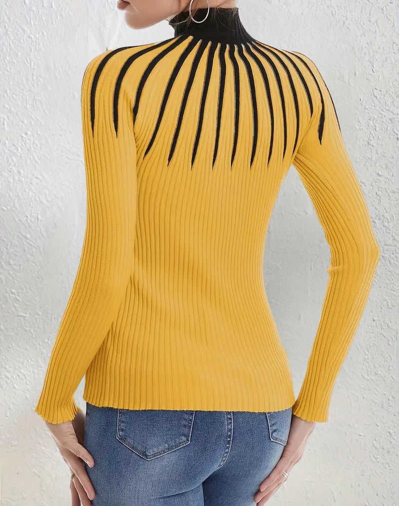Maider™ - Elegant Long Sleeve Sweater With High Neck