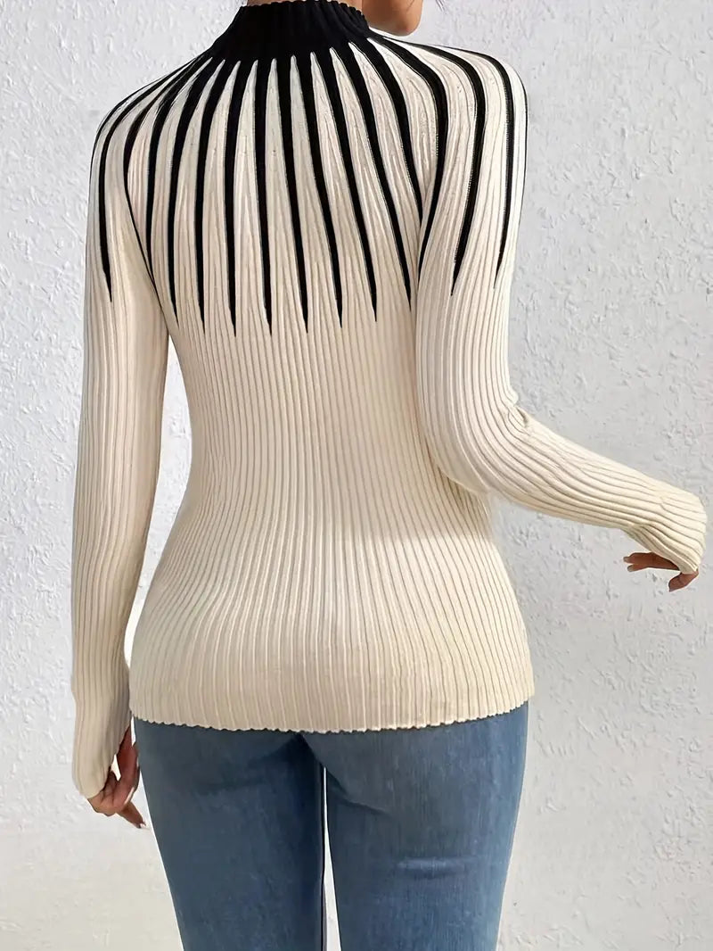 Maider™ - Elegant Long Sleeve Sweater With High Neck