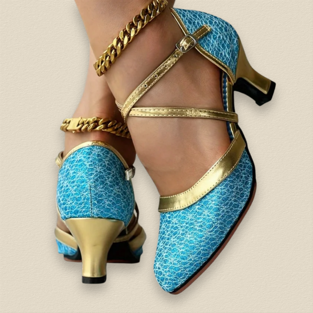Serapyne | Elegant Heeled Shoes with Double Straps