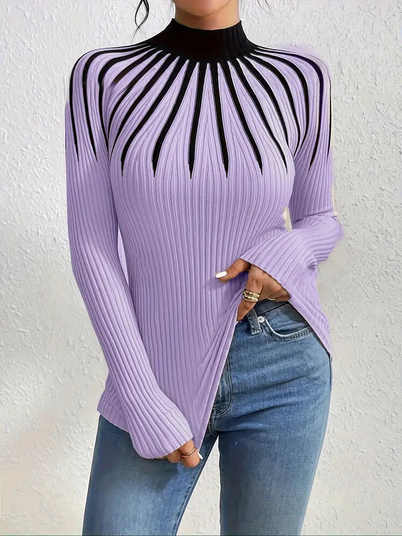 Maider™ - Elegant Long Sleeve Sweater With High Neck