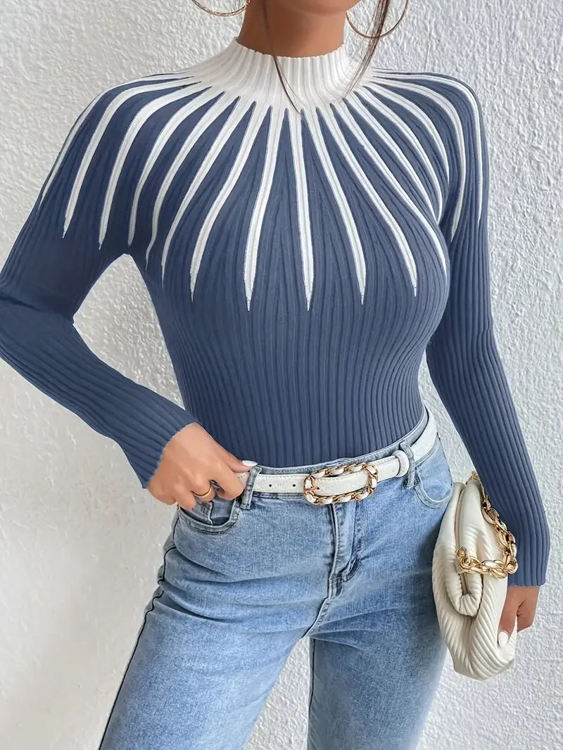 Maider™ - Elegant Long Sleeve Sweater With High Neck