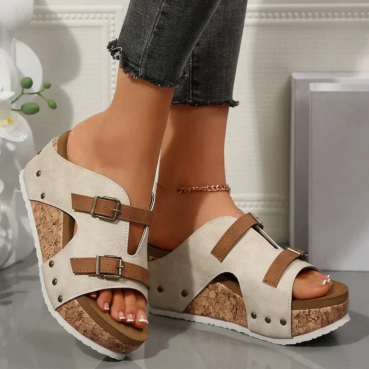 LARA | ORTHOPEDIC WEDGE HEELED SANDALS