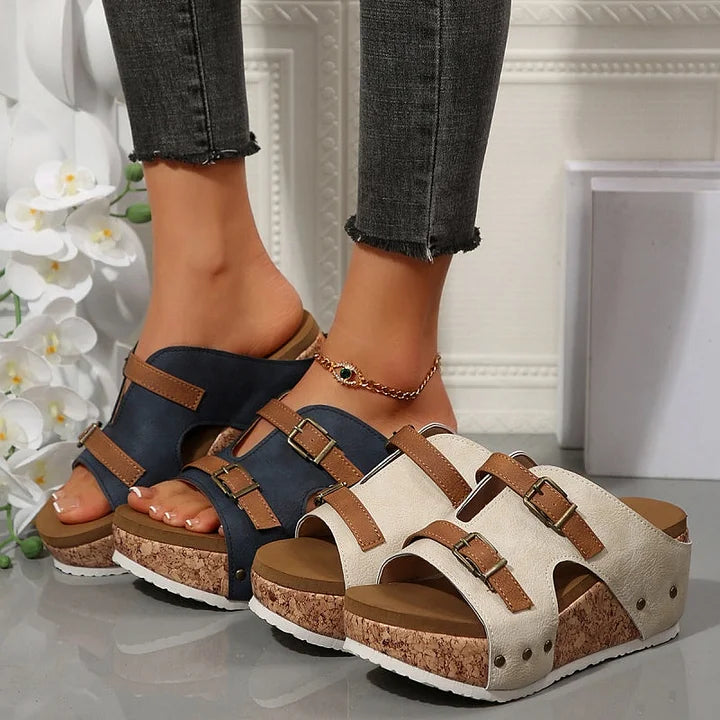 LARA | ORTHOPEDIC WEDGE HEELED SANDALS