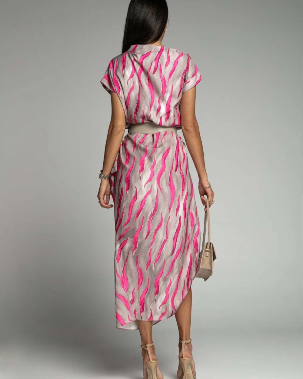 CHARM | ASSYMETRICAL SATIN DRESS