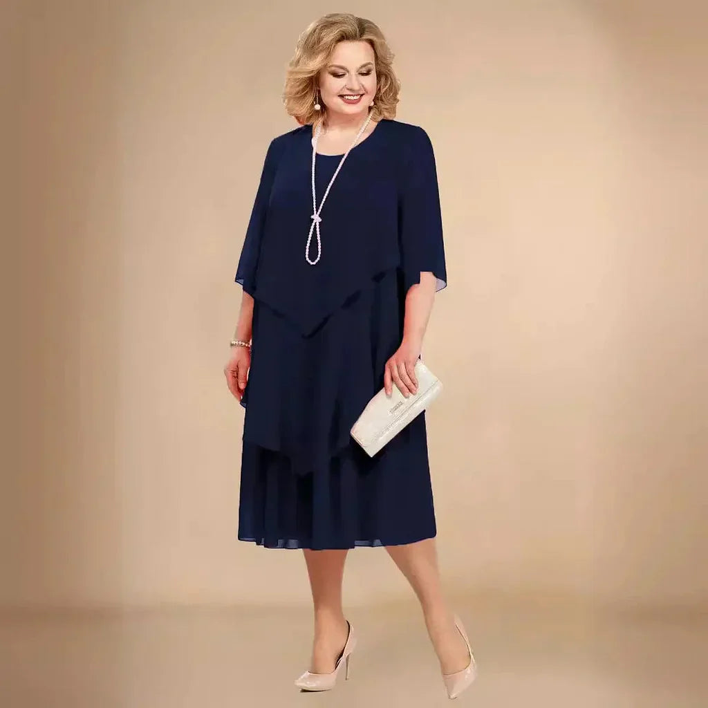 EDITH | LAYERED HIM MIDI DRESS