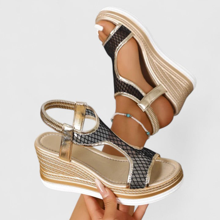 Sylvia | Women's T-strap wedge heels