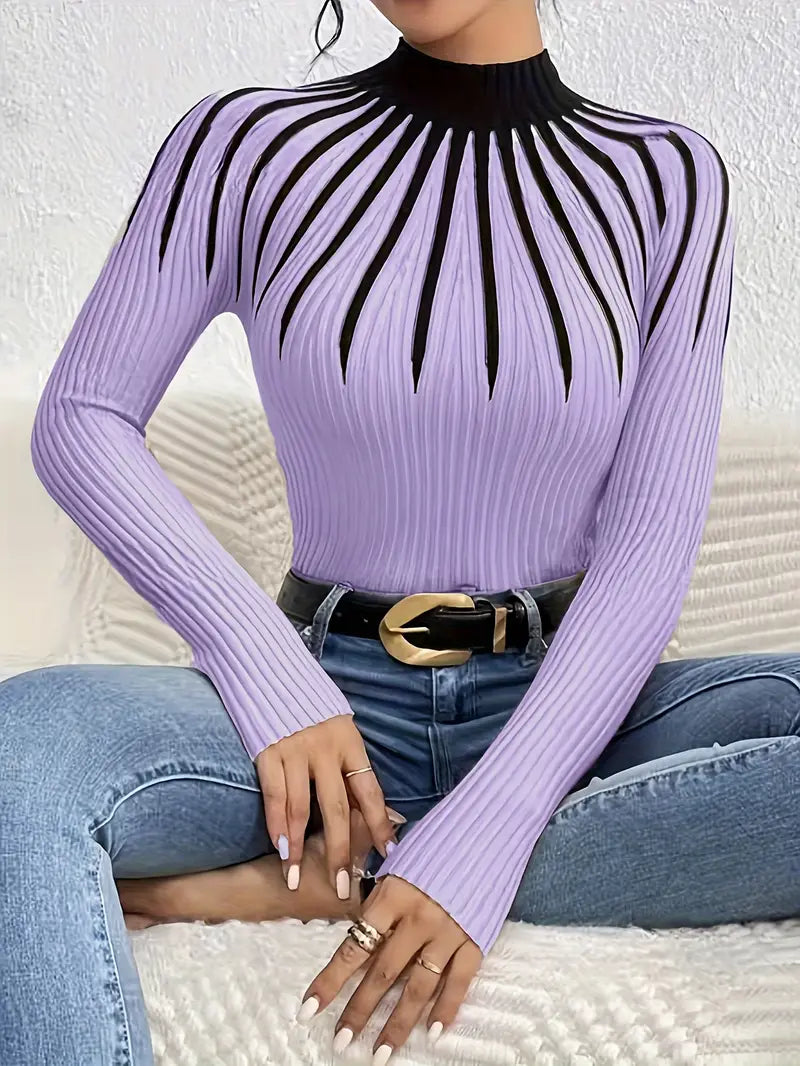Maider™ - Elegant Long Sleeve Sweater With High Neck