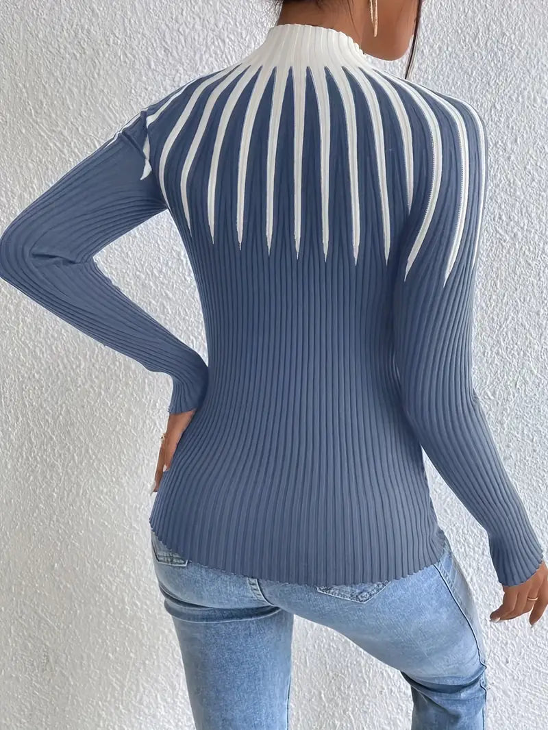 Maider™ - Elegant Long Sleeve Sweater With High Neck