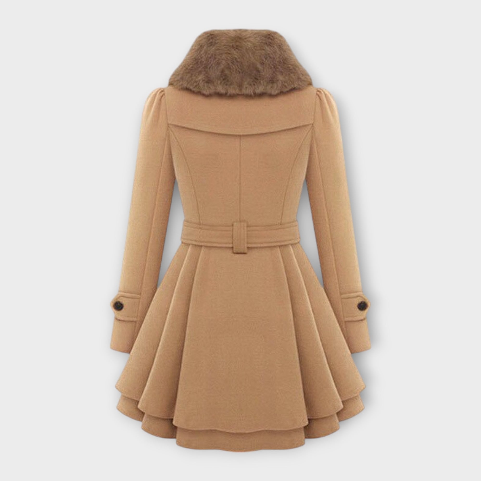 Campbell™ | Elegant Coat with Faux Fur Collar