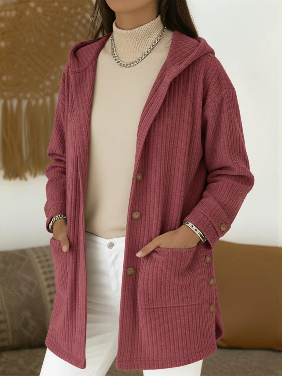 2025跨境欧美外贸女装短袖秋冬新款亚马逊连帽宽松女款灯芯绒