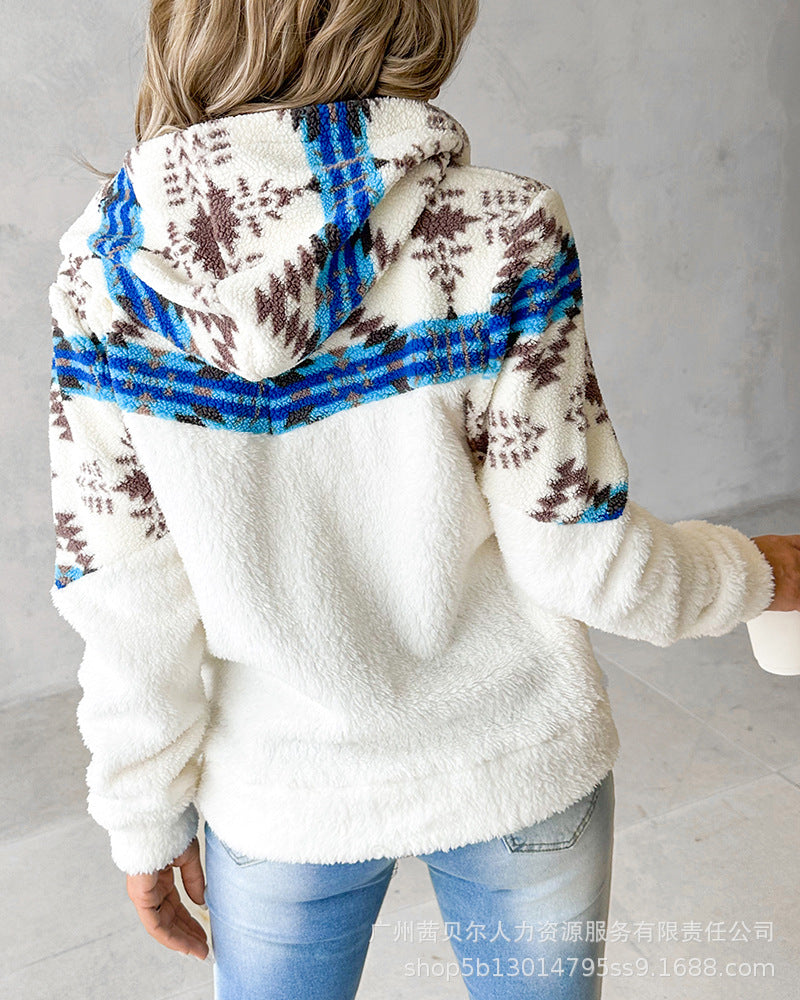 2023欧美跨境女装亚马逊拉链撞色外套-WMXL1025