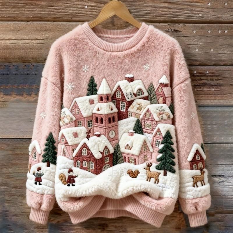 Talbot™ | Winter Village Fluffy Christmas Sweater