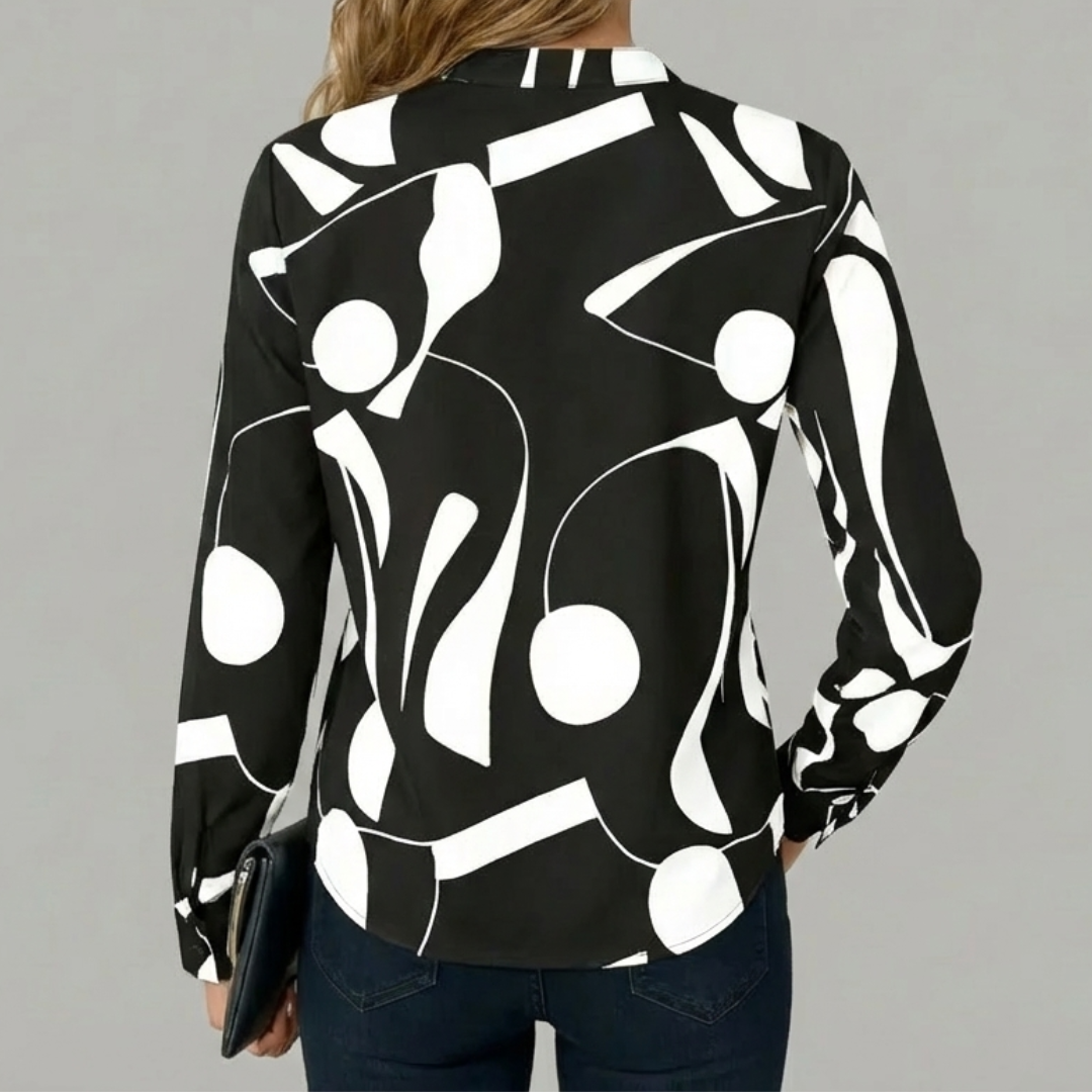 Campbell™ | Abstract Geo Print Blouse