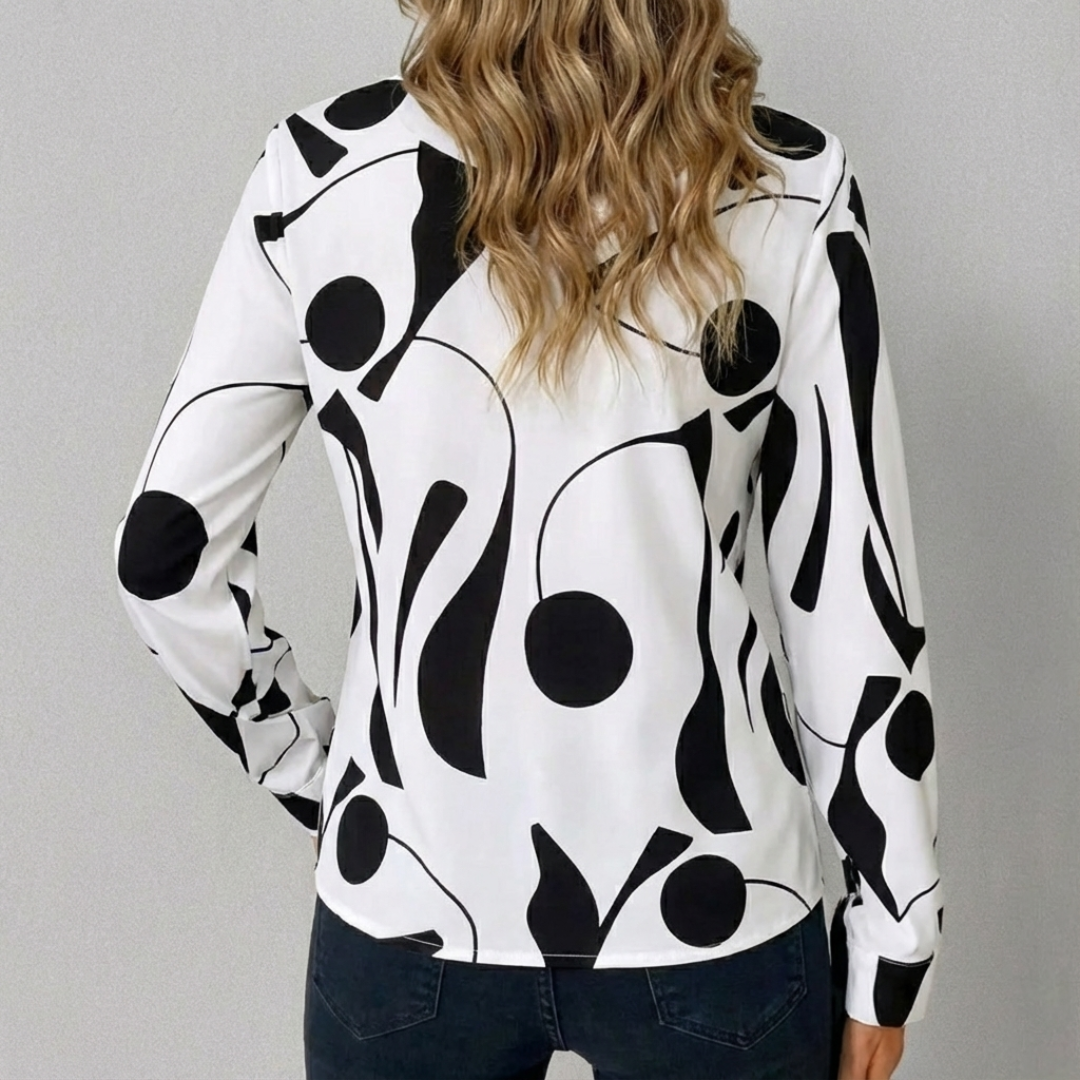 Campbell™ | Abstract Geo Print Blouse