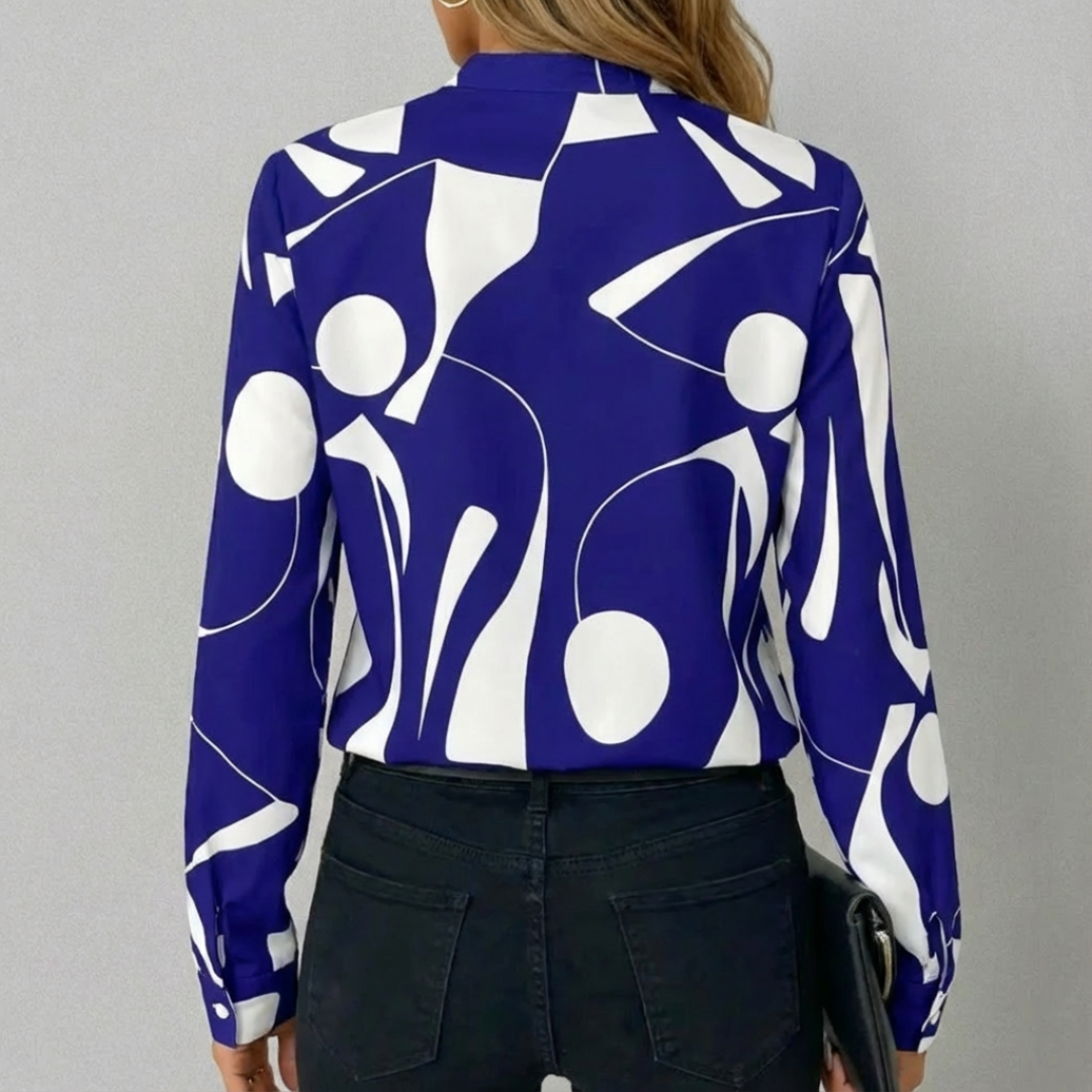 Campbell™ | Abstract Geo Print Blouse