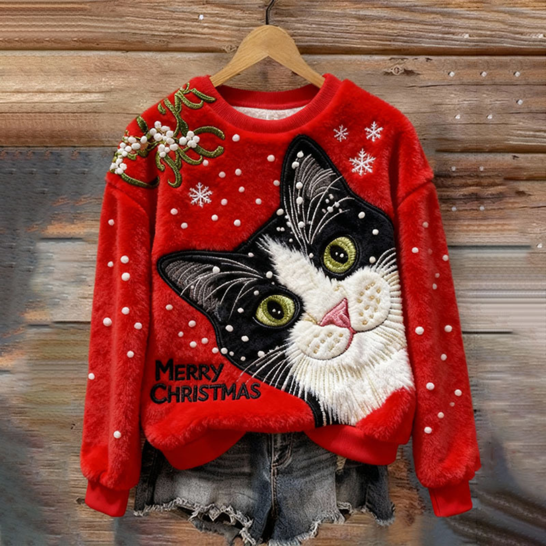 Talbot™ | Merry Christmas Cat Fluffy Sweater