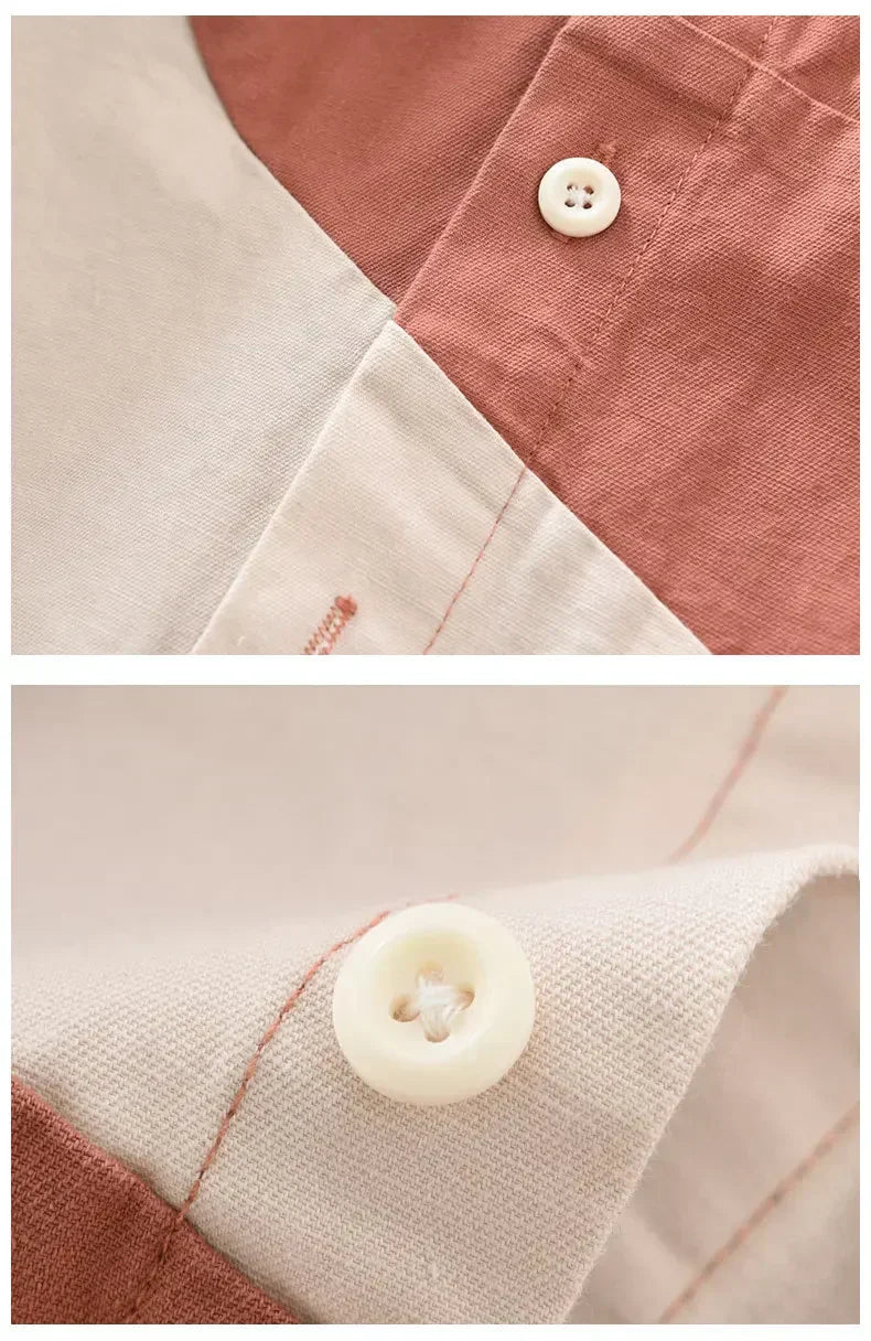 Altero™ - BICOLOR COTTON SHIRT WITH MODERN DESIGN