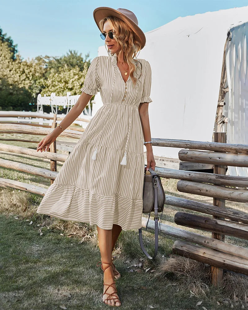 Elise - Striped Dress
