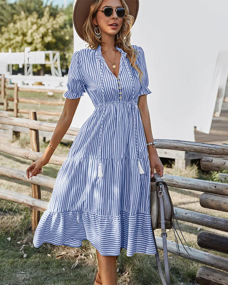 Elise - Striped Dress