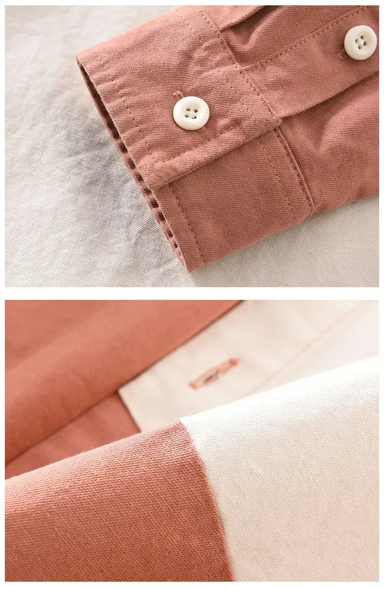 Altero™ - BICOLOR COTTON SHIRT WITH MODERN DESIGN