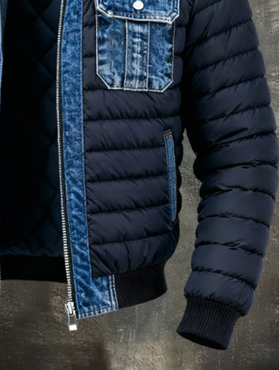 PATRYK™ | QUILTED JACKET WITH REFINED DENIM DETAILS