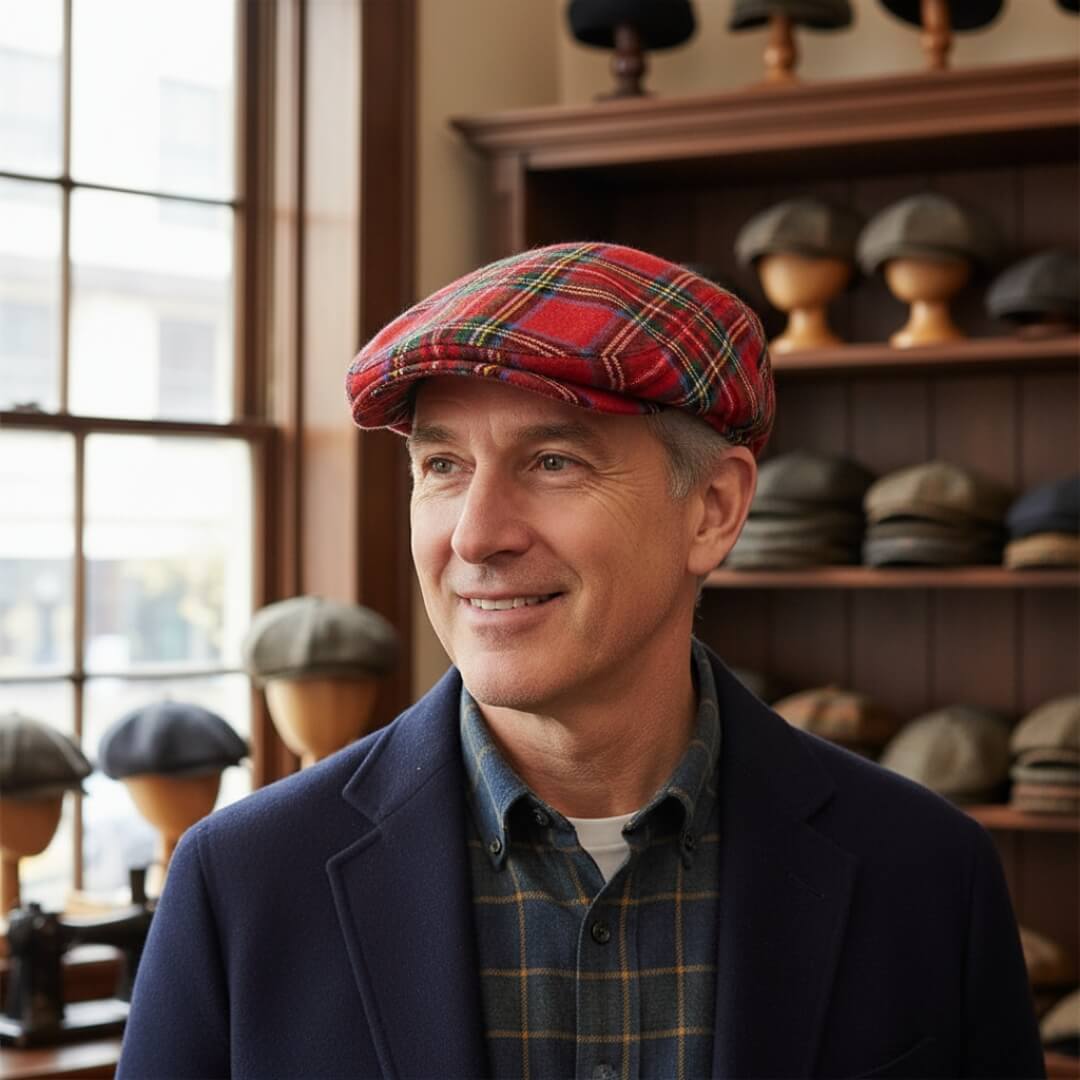 Ivy Cap in Tartan Cotton | BOSTON