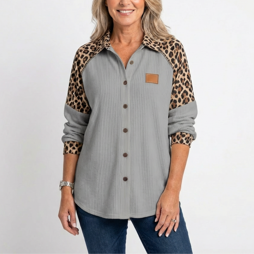 Campbell™ | Leopard Sleeve Shirt Jacket