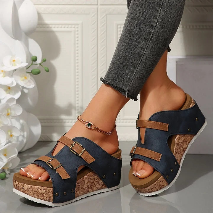 LARA | ORTHOPEDIC WEDGE HEELED SANDALS