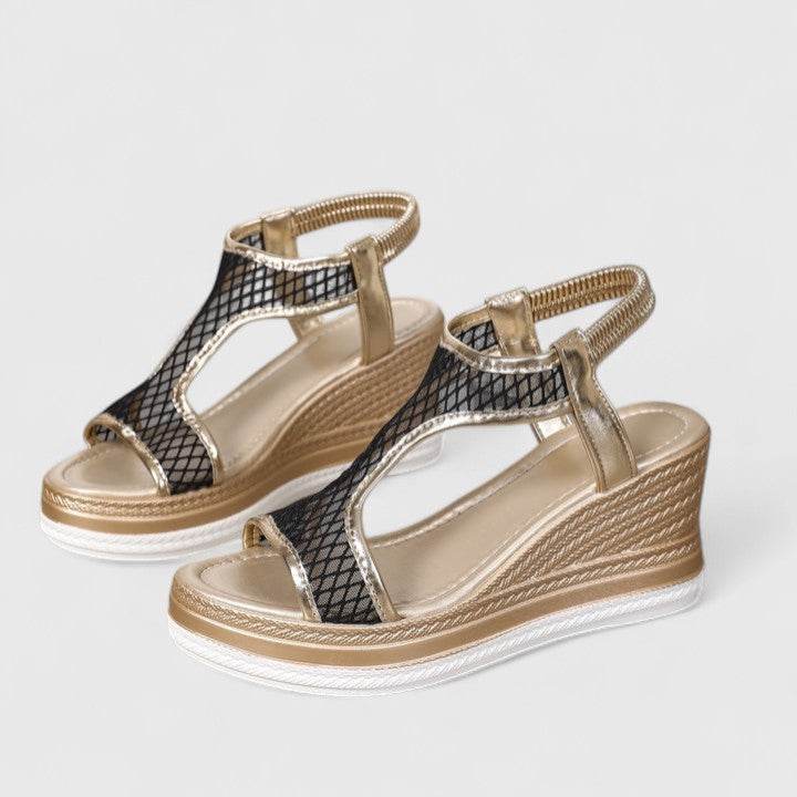 Sylvia | Women's T-strap wedge heels
