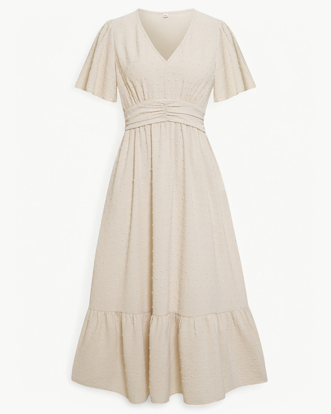 CLARISSE | ELEGANT FLOWY SUMMER V-NECK DRESS