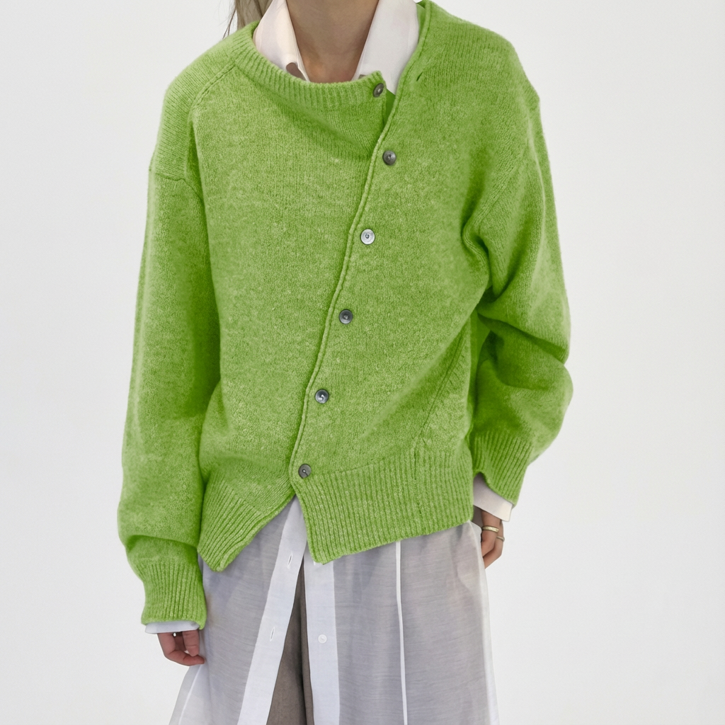 Campbell™ | Soft Sweater with Playful Button Closure Detail