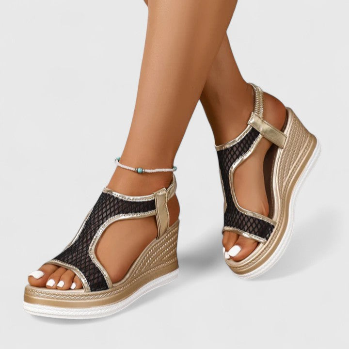 Sylvia | Women's T-strap wedge heels