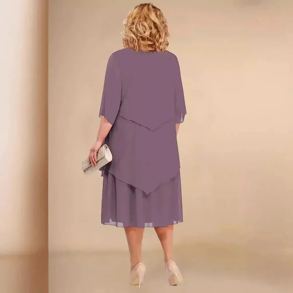 EDITH | LAYERED HIM MIDI DRESS