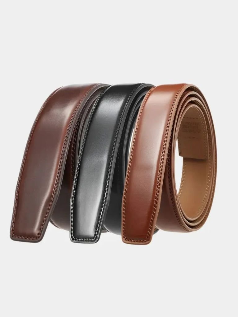 Elegant Essential Leather Belt Without Buckle - Viretti