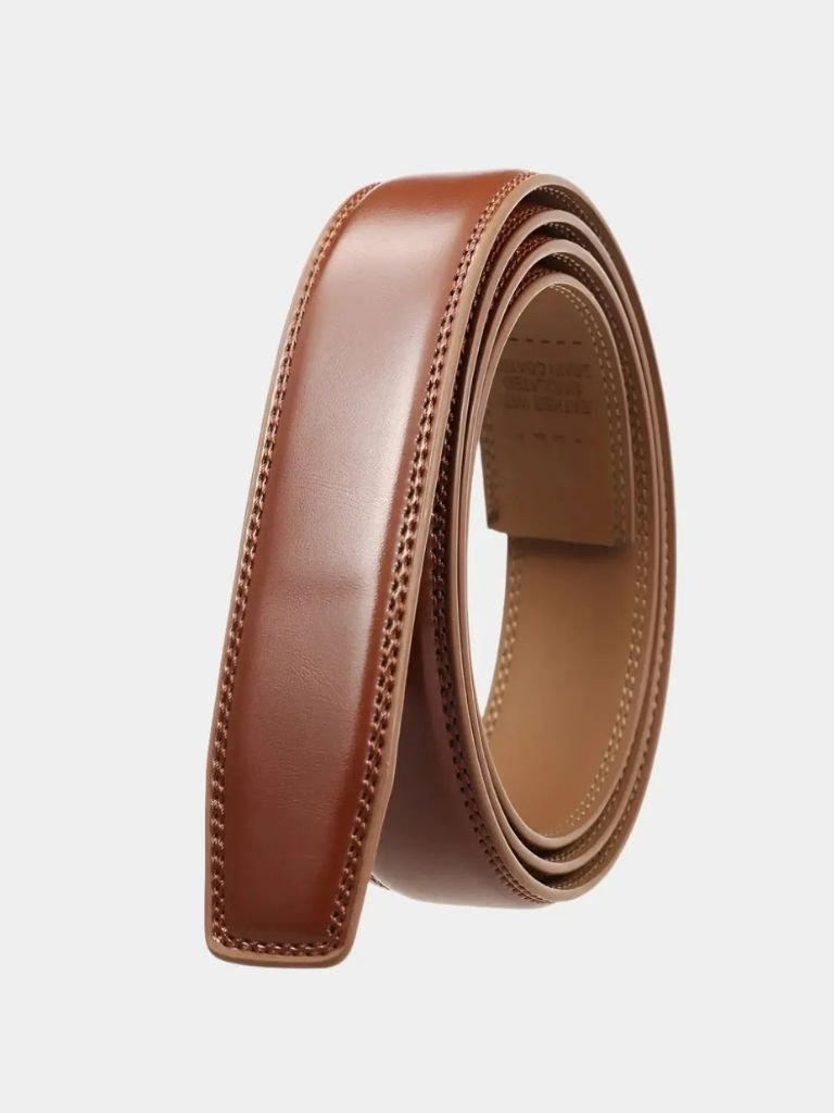 Elegant Essential Leather Belt Without Buckle - Viretti