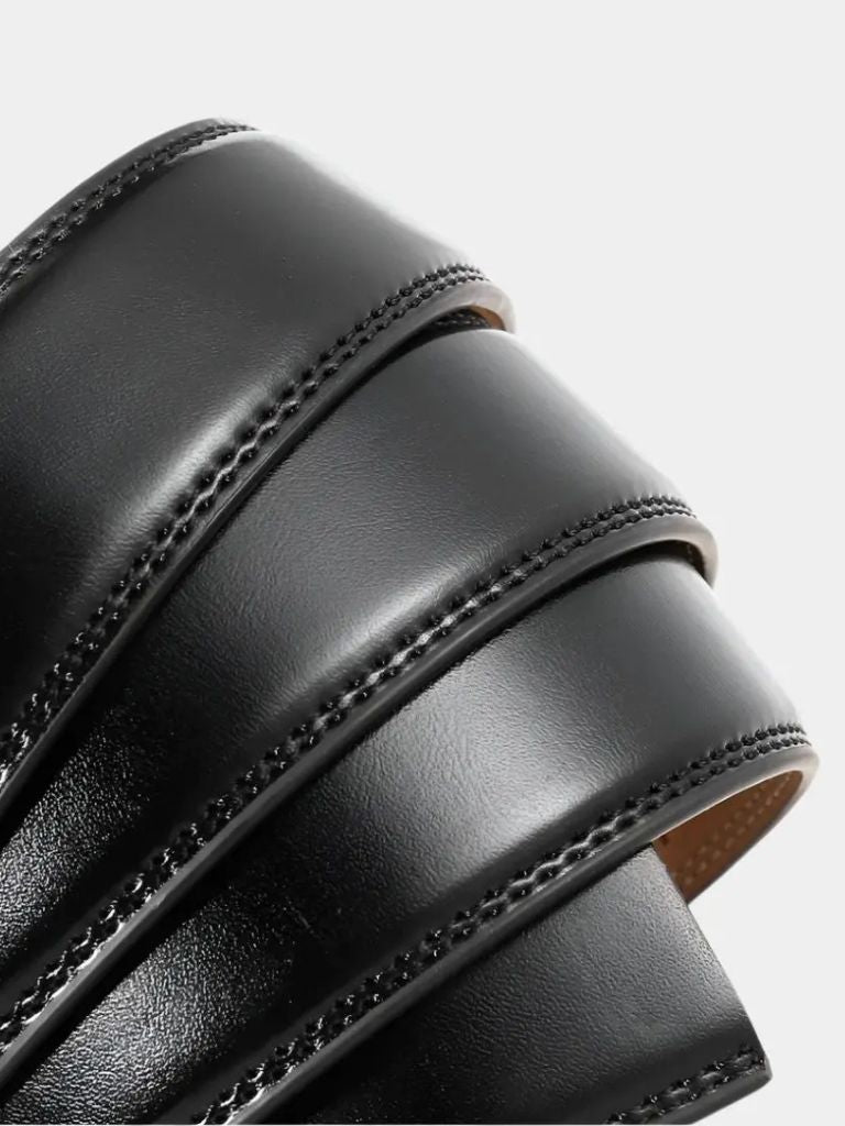 Elegant Essential Leather Belt Without Buckle - Viretti