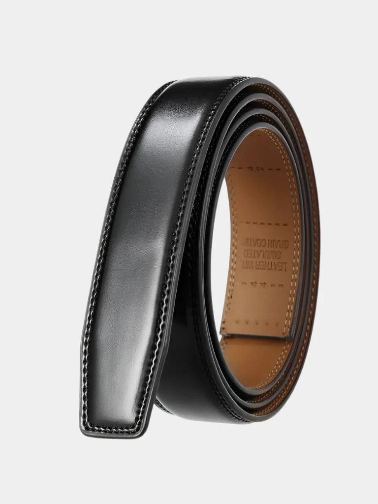 Elegant Essential Leather Belt Without Buckle - Viretti