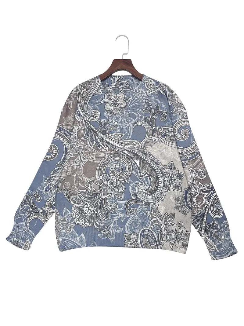 Talbot | Blue Boho Sweater