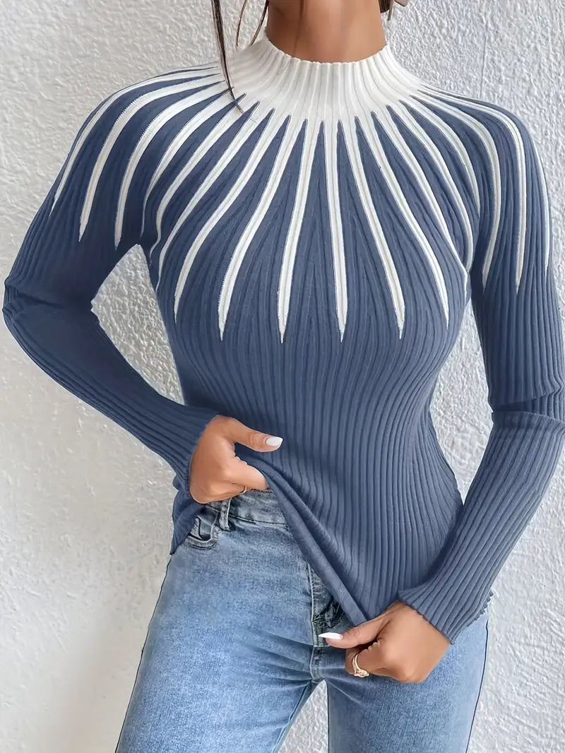 Maider™ - Elegant Long Sleeve Sweater With High Neck