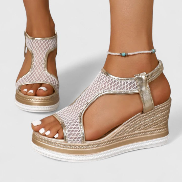 Sylvia | Women's T-strap wedge heels