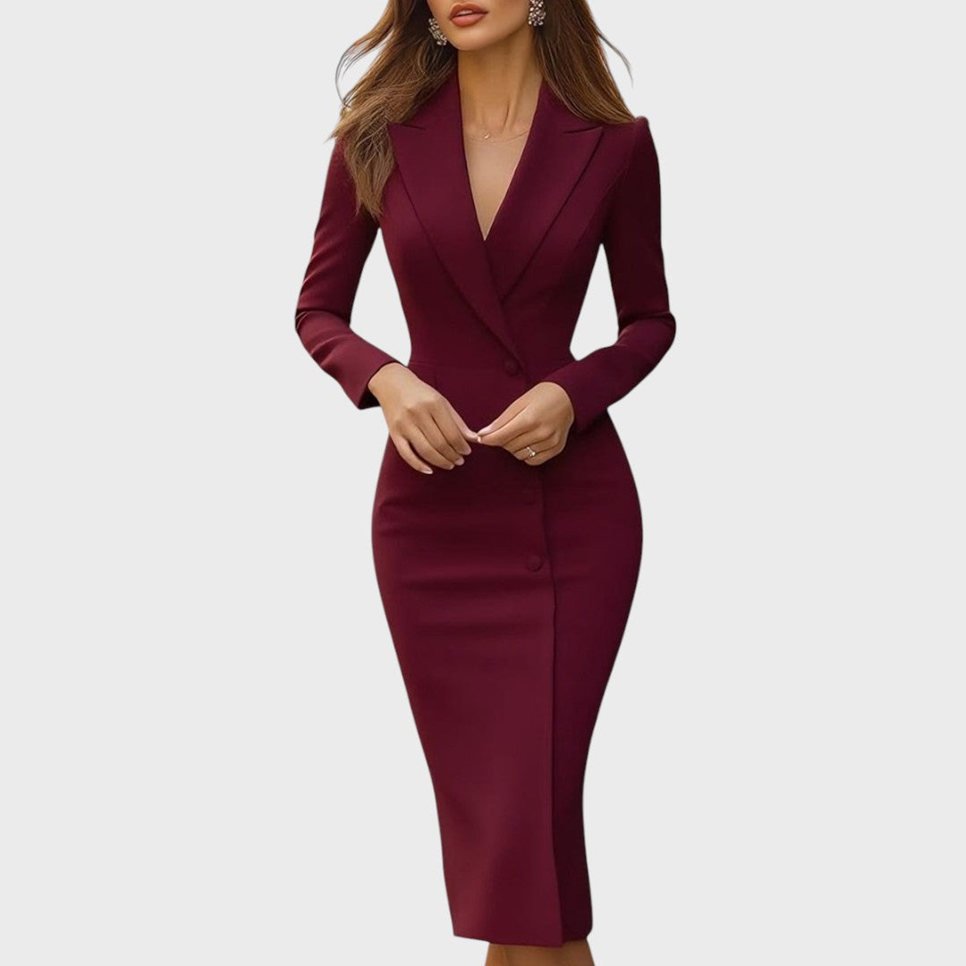 Campbell™ | Elegant Midi Dress in Blazer Style