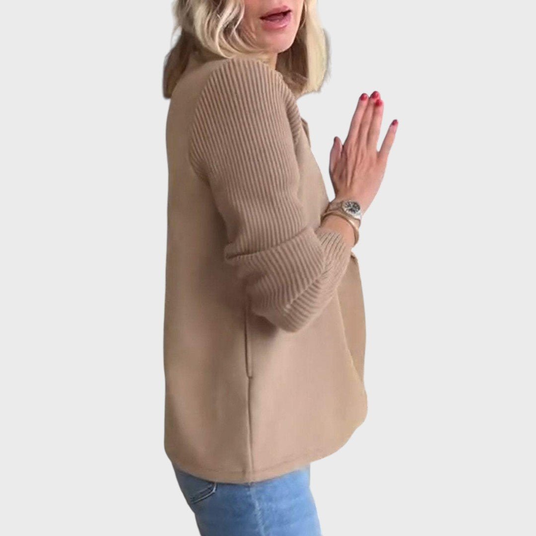 Campbell™ | Elegant Jacket with Knitted Sleeves