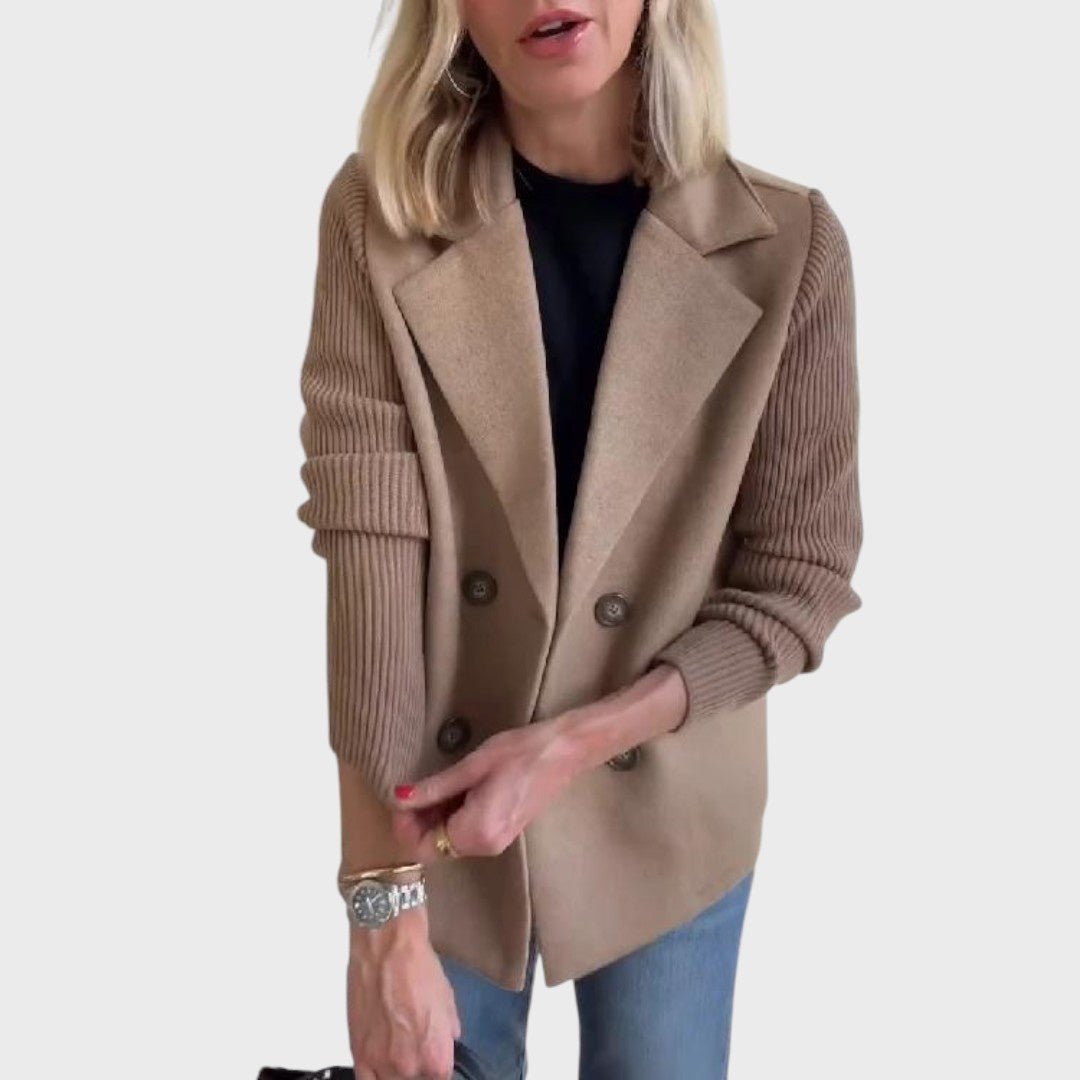 Campbell™ | Elegant Jacket with Knitted Sleeves