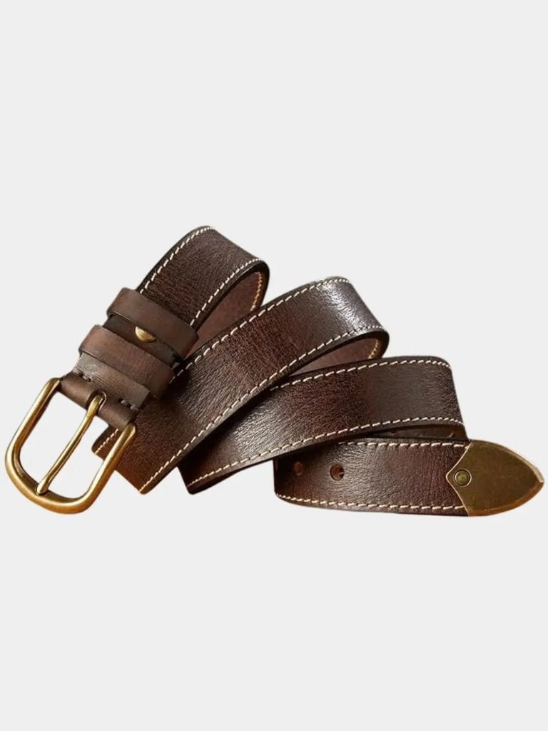 Vintage Thick Leather Belt - Viretti